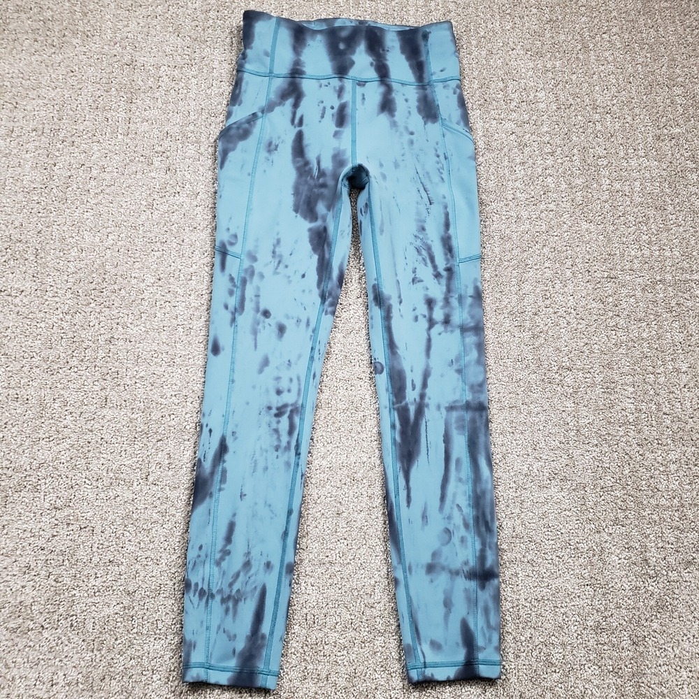 LULULEMON Invigorate High Rise Tight 25" size 4 Forest Shibori Graphite Teal
